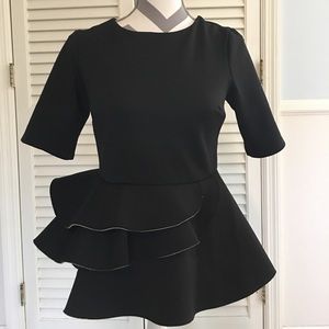 Black peplum top